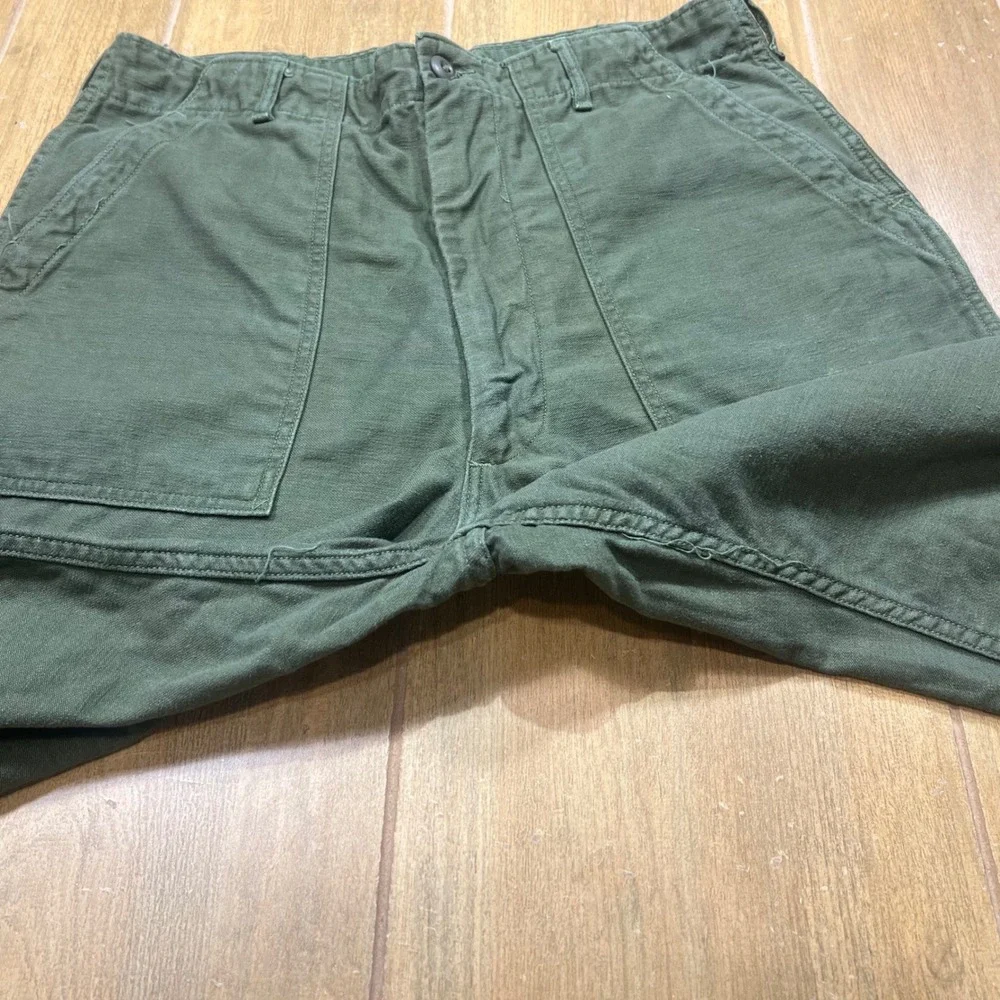 Vintage US Military OG-107 Cotton Sateen Fatigue Trousers Glenn Berry 36x33 ww2